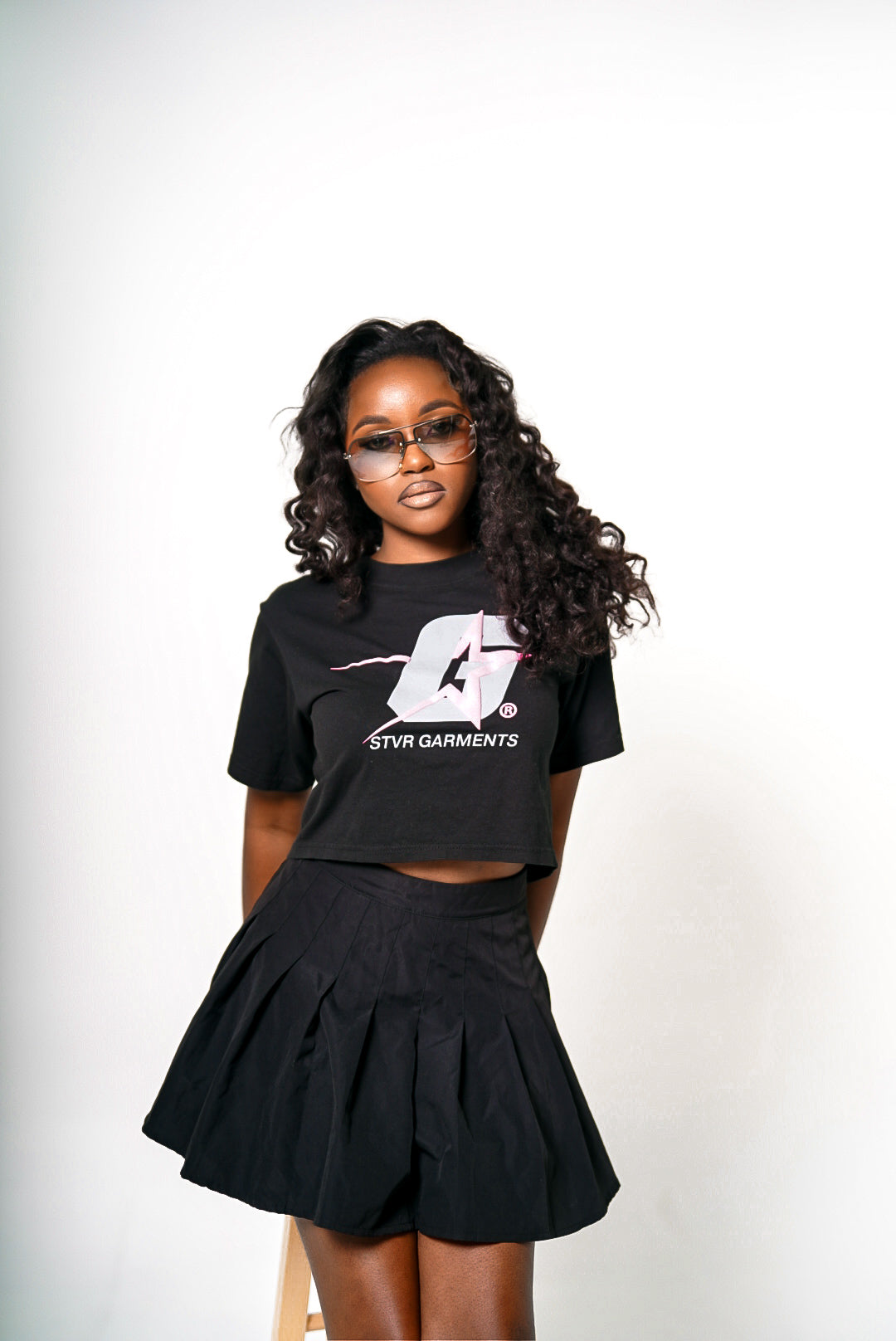 STVR GARMENTS Statement Crop Tee