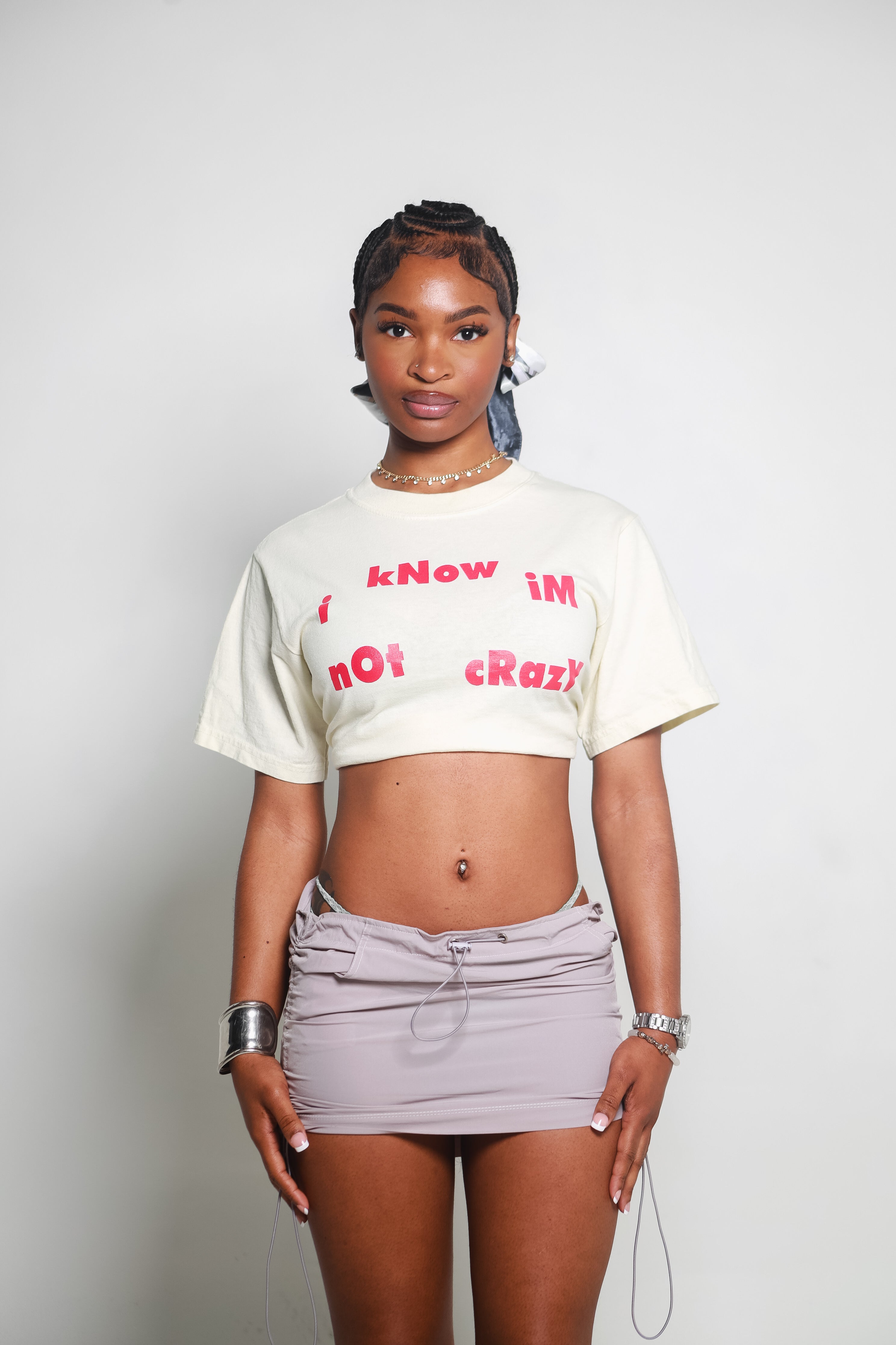 Cream "I Know I'm Not Crazy" Heavyweight Crop